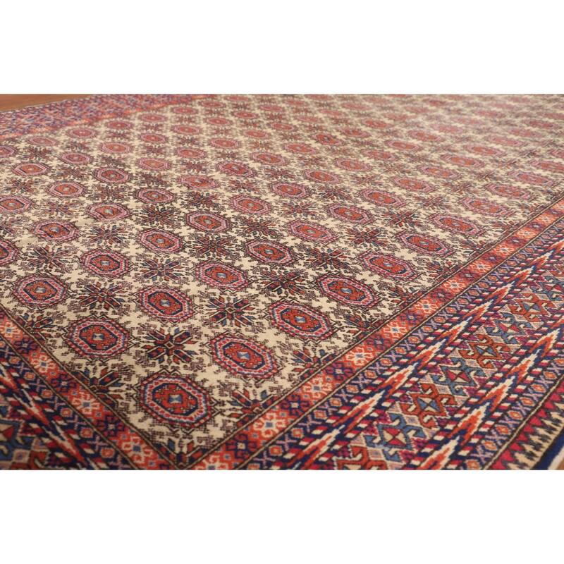All-Over Anatolian Turkish Vintage Area Rug Handmade Wool Carpet - 6'8" X 9'9"