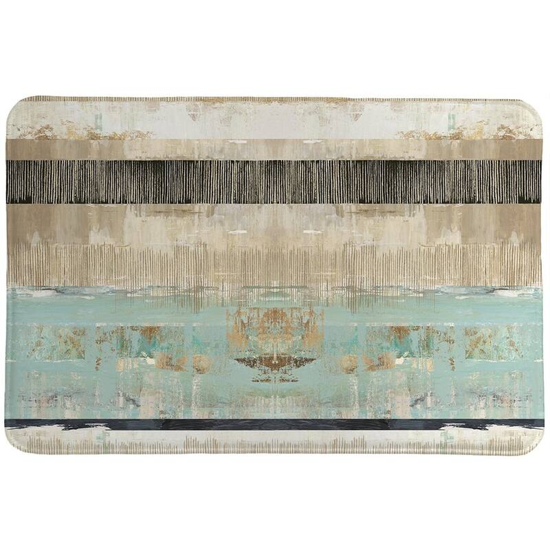 Laural Home Ancient Stripes Memory Foam Rug 21x34