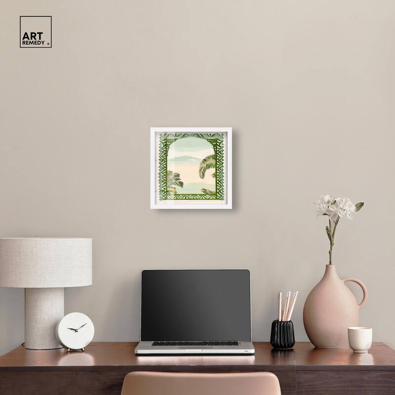 Palm View Vista Shadowbox by Art Remedy