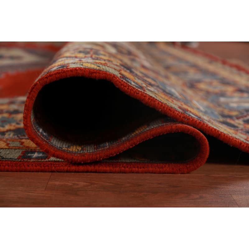 Palace Size Red Viss Indian Large Rug Handmade Wool Carpet - 12'2"x 17'9"