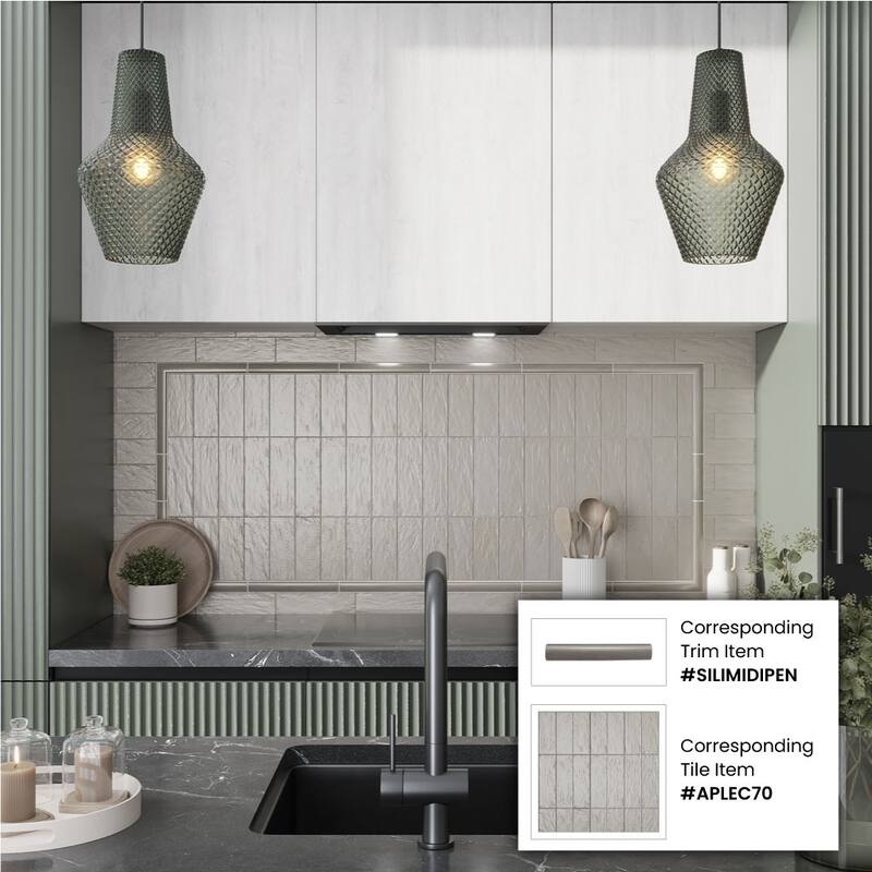 Apollo tile 2.5" x 8" Duchess Glossy Matte Light Tea Green Ceramic Tile (5.38 sq ft/case) - 38 Pack