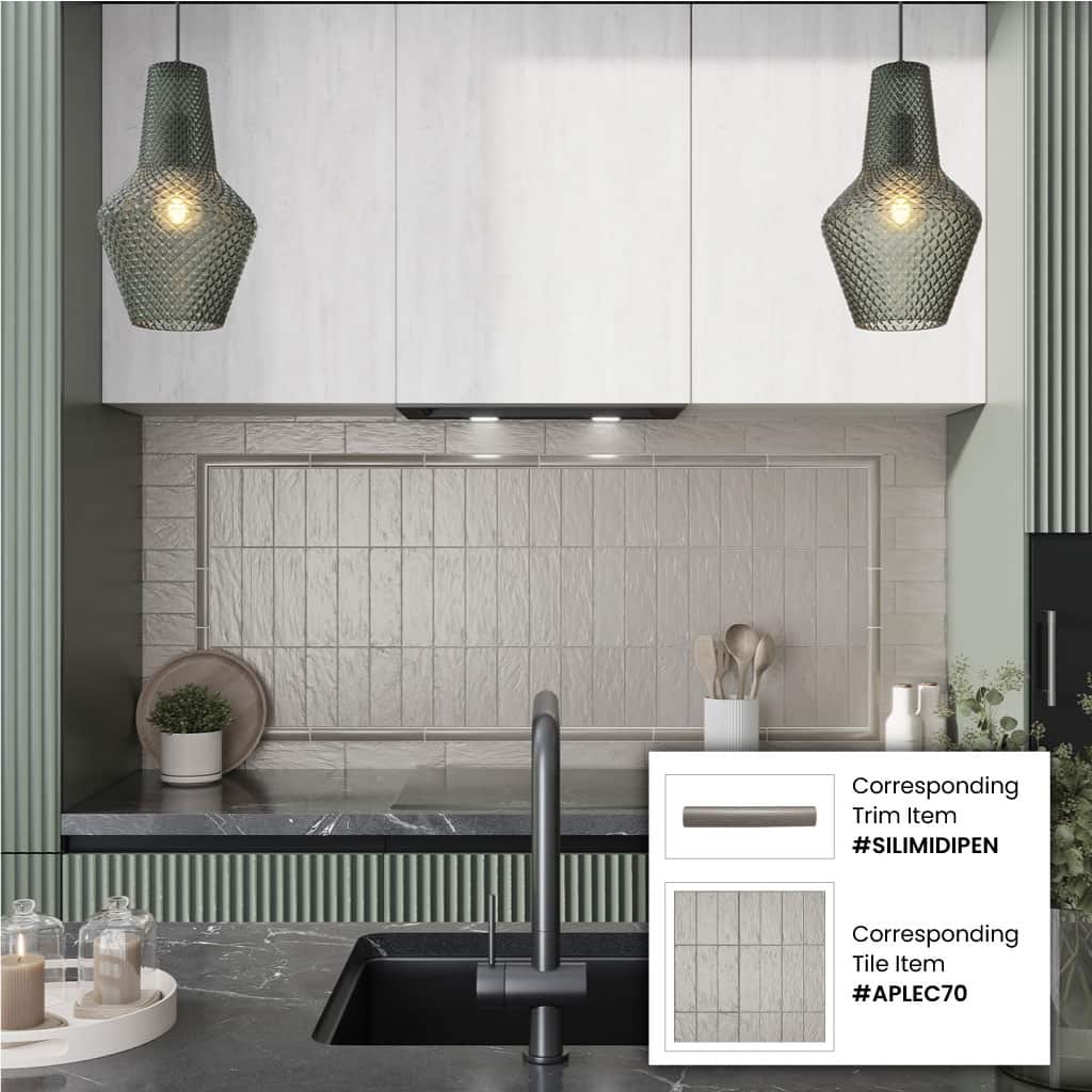 Apollo tile 2.5" x 8" Duchess Glossy Matte Light Tea Green Ceramic Tile (5.38 sq ft/case) - 38 Pack