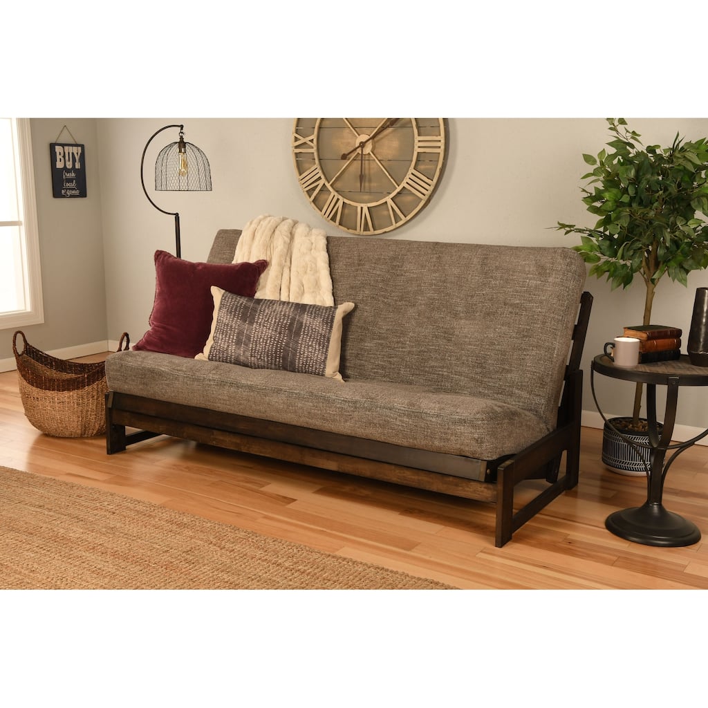 Somette Aspen Reclaim Mocha Futon Set with Hand Woven Mattress (Frame Not Included)