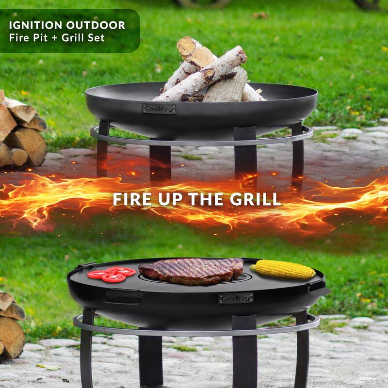Viking 32" Fire Pit with Grill Plate and Cover Lid