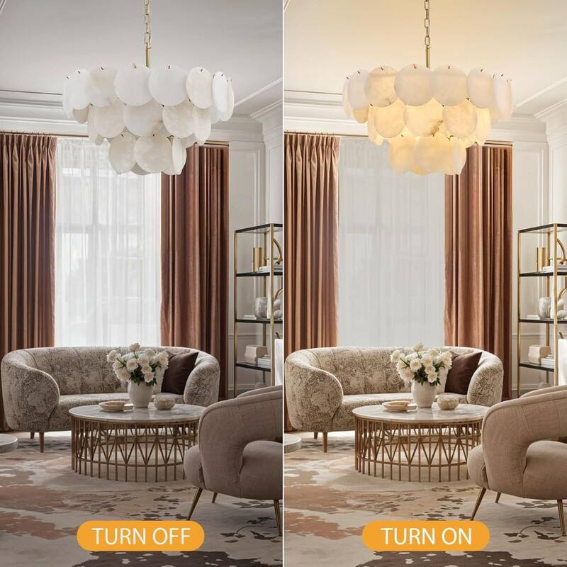 KAYLA Modern Natural Marble Living Room Chandeliers