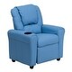 preview thumbnail 118 of 189, Contemporary Kids Recliner with Cup Holder and Headrest - 24"W x 21.5" - 36.5"D x 27"H