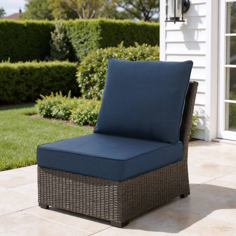 4.7" Thick Sunbrella Outdoor Cushion Set with Back and Seat Cushion