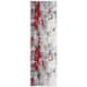 SAFAVIEH Adirondack Cordelia Abstract Glam Rug - 2'6" x 14' Runner - Red/Grey