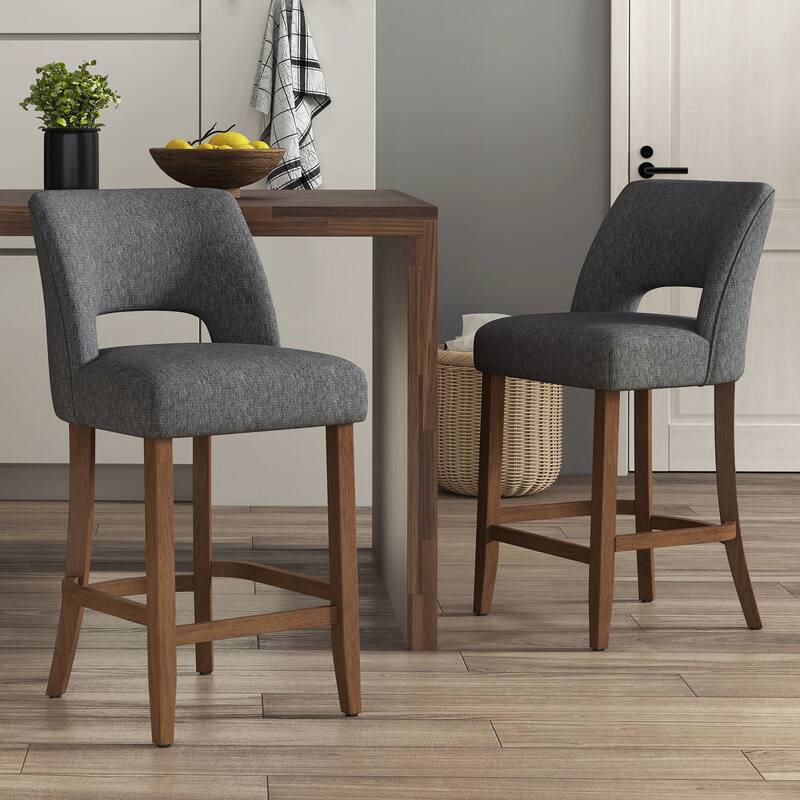 Set of 2/4/6 Wooden Bar Stools with Footrest/Counter Stools