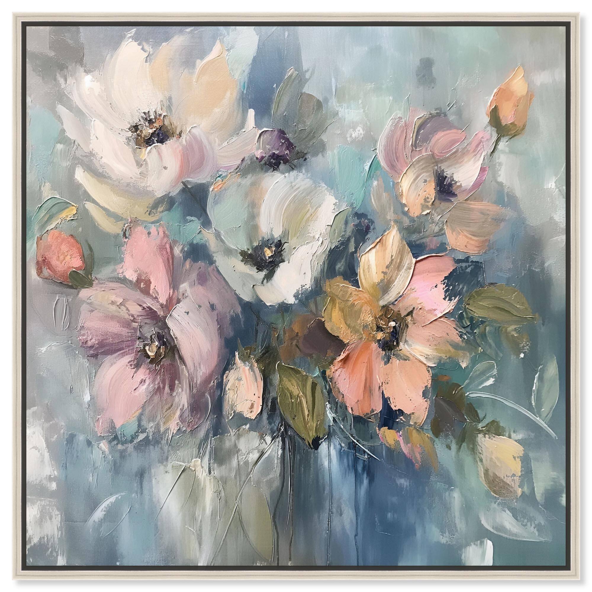 Floral Vortex I Canvas Floral Abstract Art by Art Remedy