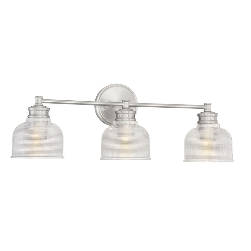 Meridian M80035 3 Light 24" Wide Bathroom Vanity Light with Halophane