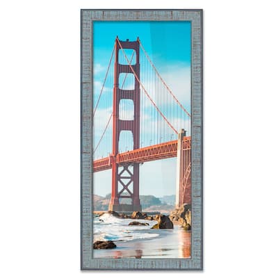 6x41 Frame Rustic Sky Blue Solid Wood Picture Frame | 0.75 Inch