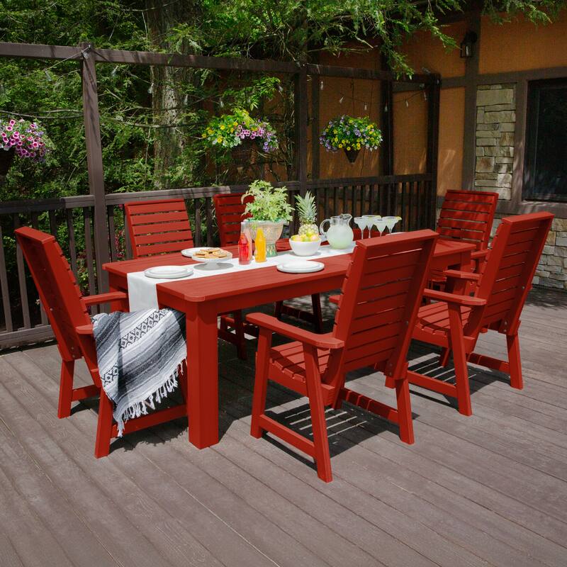 Weatherly 7-Piece Outdoor Dining Height Set - 42" x 84"