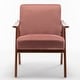 preview thumbnail 36 of 83, Homy Casa Mid-Century Modern Accent Chair, Solid Wood Frame, Extra-Thick Backrest, Wingback Lounge Chair Indoor