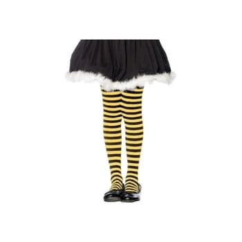 Kids Black and Yellow Striped Tights