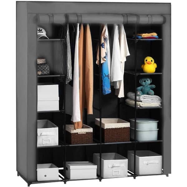 Storage Cabinet Organizer Bedroom Foldable Plastic Portable Clothes  Wardrobes with Wheels - China Foldable Wardrobes and Plastic Foldable  Wardrobes price