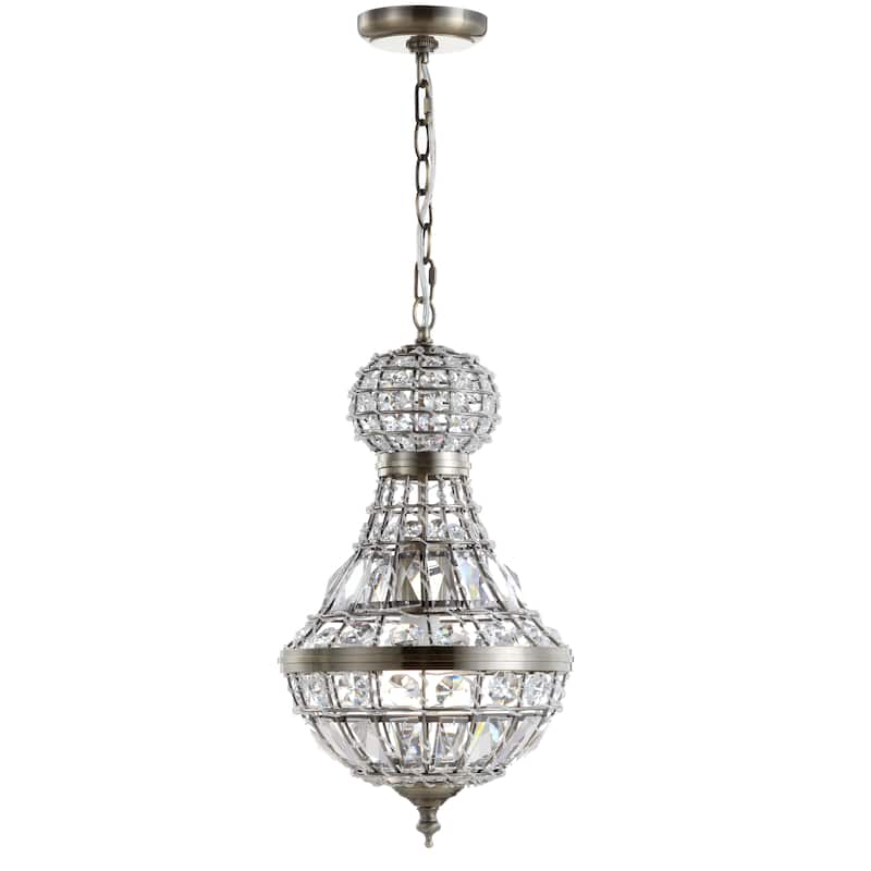 Tribeca 10" Crystal/Metal Empire LED Pendant, by JONATHAN Y