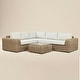 preview thumbnail 1 of 26, Poly & Bark Puglia Outdoor/Patio Corner Sectional Set with Coffee Table