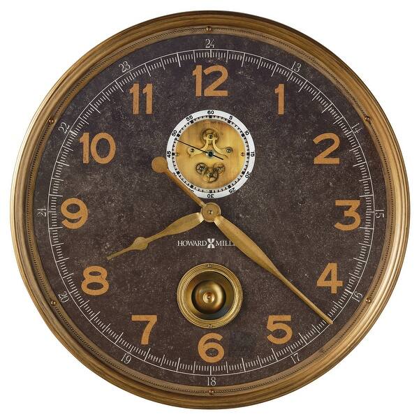 slide 1 of 2, Howard Miller Saunders Gallery Wall Clock Aged Brass