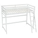 preview thumbnail 9 of 20, Twin Size Pine Wood High Loft Bed with inclined Ladder and Guardrails for Bedroom