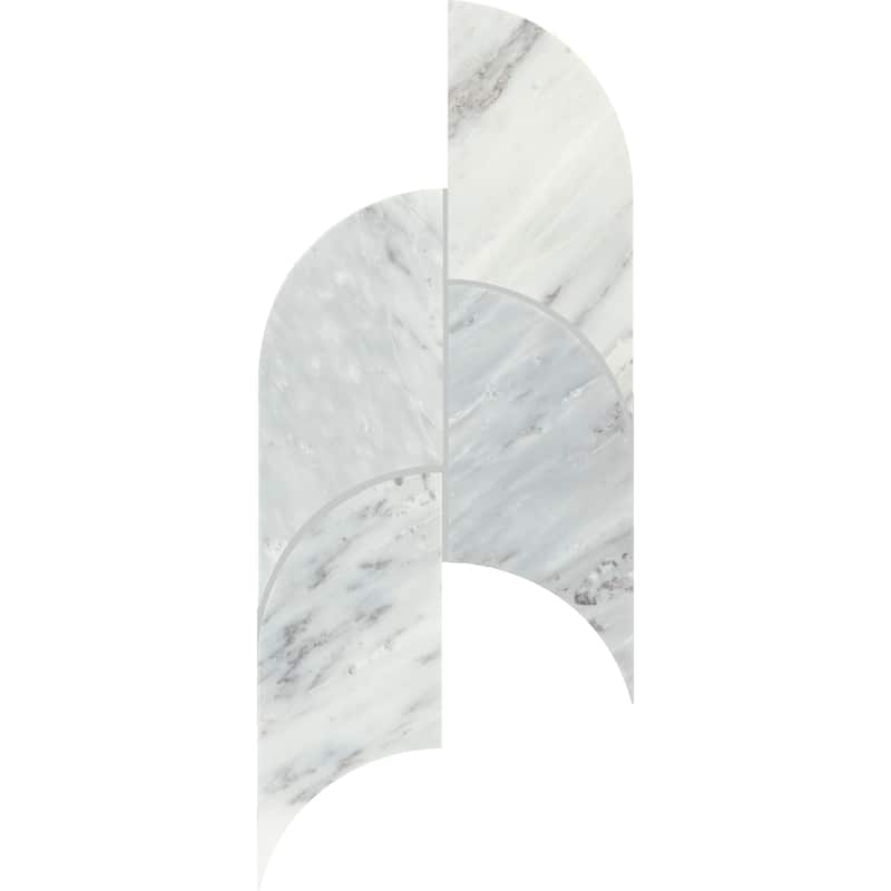 Daltile Gamma Natural Stone Archway Wall and Floor Mosaic Tile (Set of 5) - White