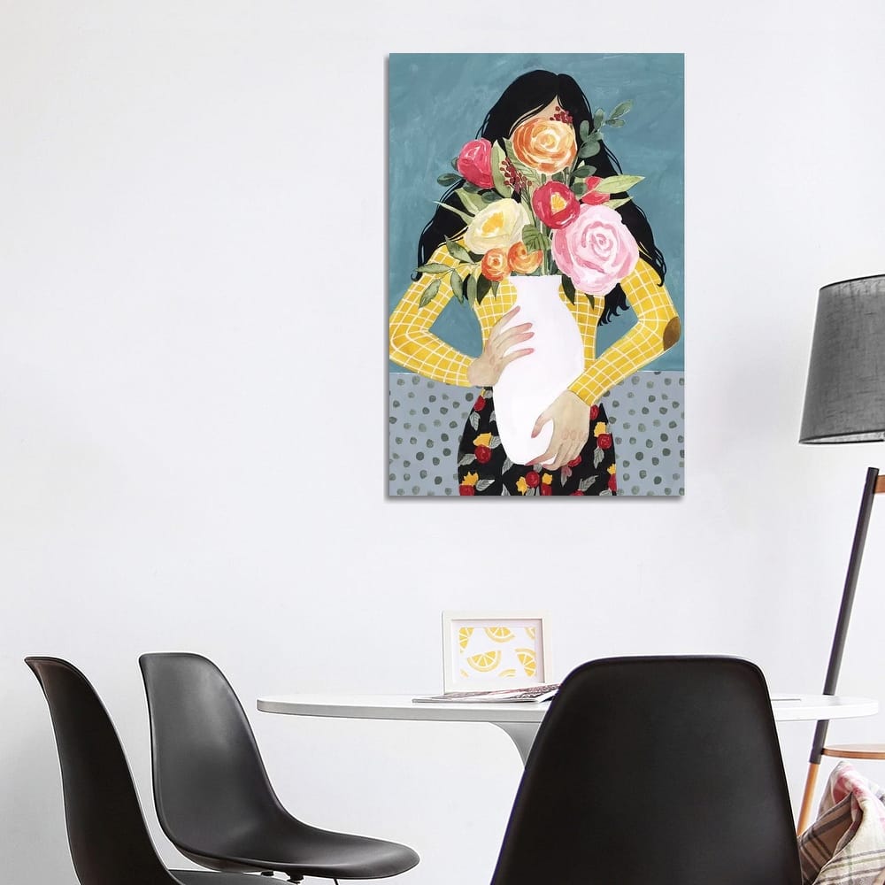 iCanvas "Flower Vase Girl II" by Grace Popp Canvas Print