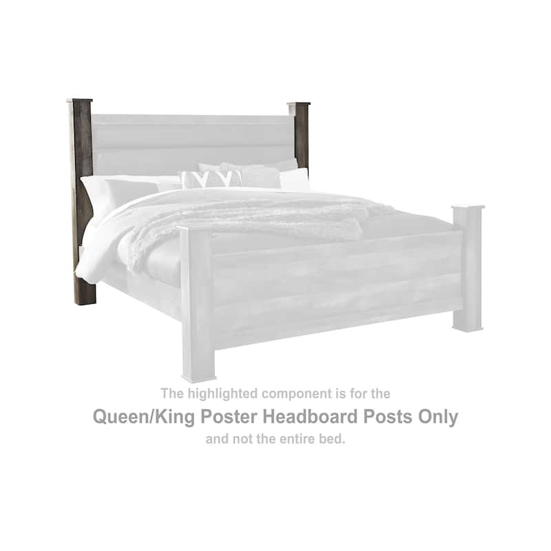Signature Design by Ashley Wynnlow Gray Queen Upholstered Poster Bed