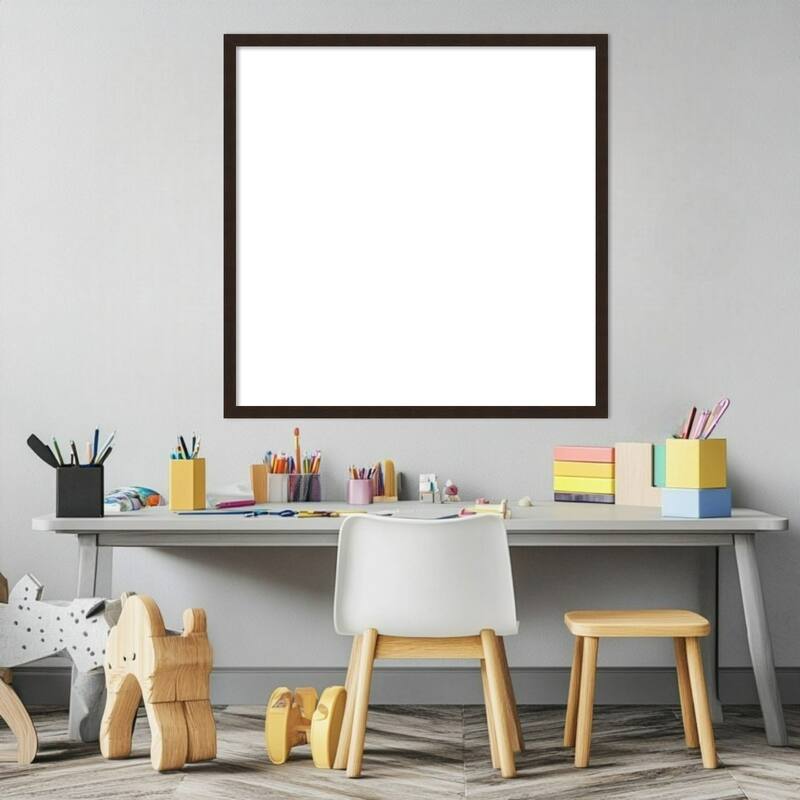 Amanti Art Carlisle Blonde Narrow Framed Dry Erase Magnetic Board