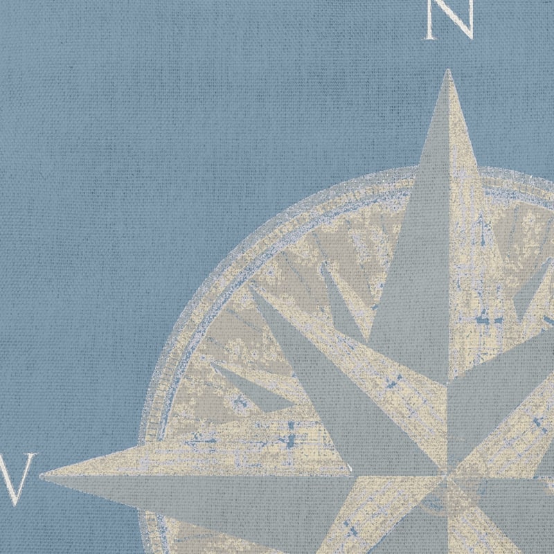 Compass Nautical Indoor/Outdoor Throw Pillow