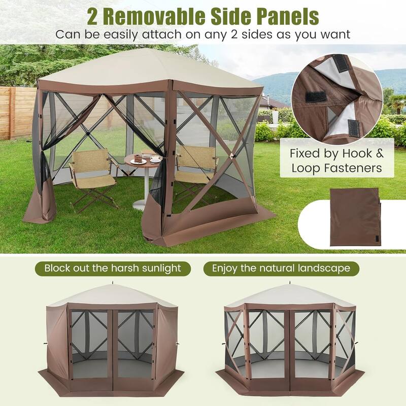 Pop-up Gazebo Tent Instant Setup Screen House Sun Shelter