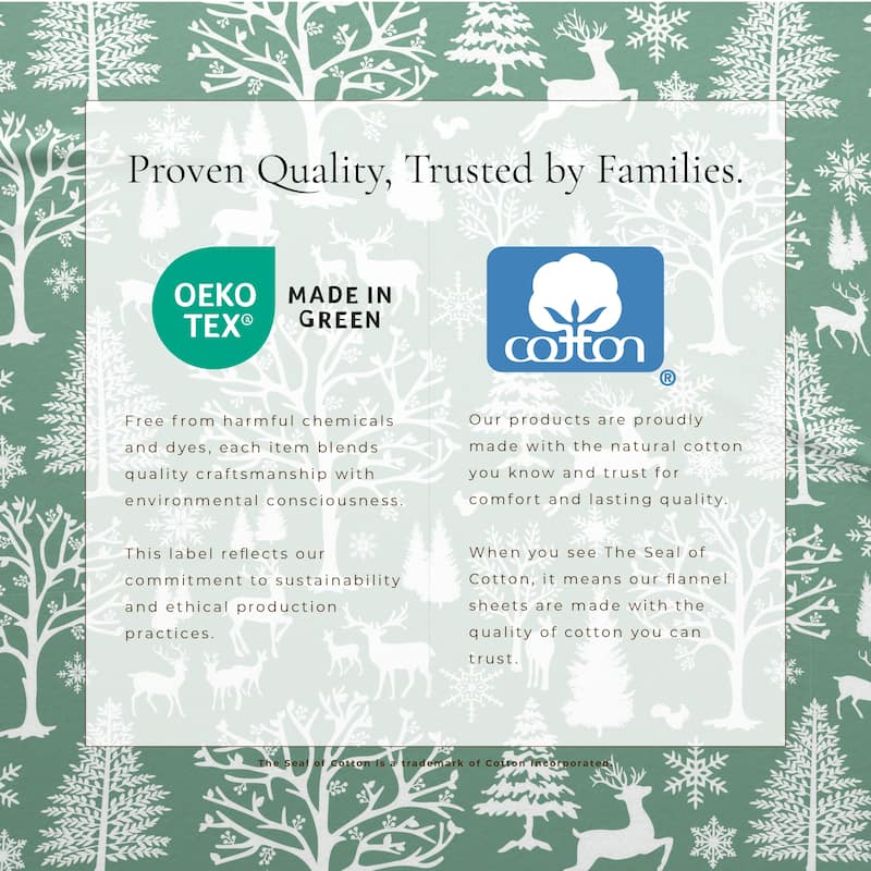 Linery & Co. Ultra-Soft Turkish Cotton Flannel Lodge Print Sheet Set