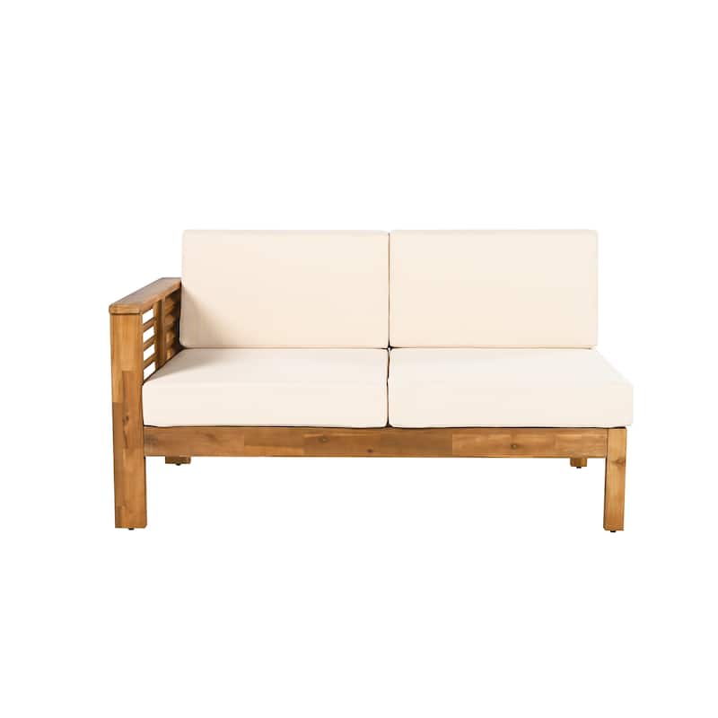 Christopher Knight Home - Mia 4-Pieces Acacia Wood Patio Chat Set