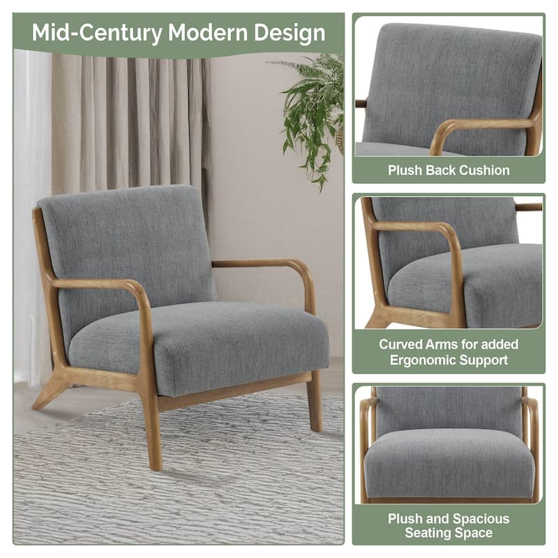INK IVY Novak Mid Century Modern Accent Armchair