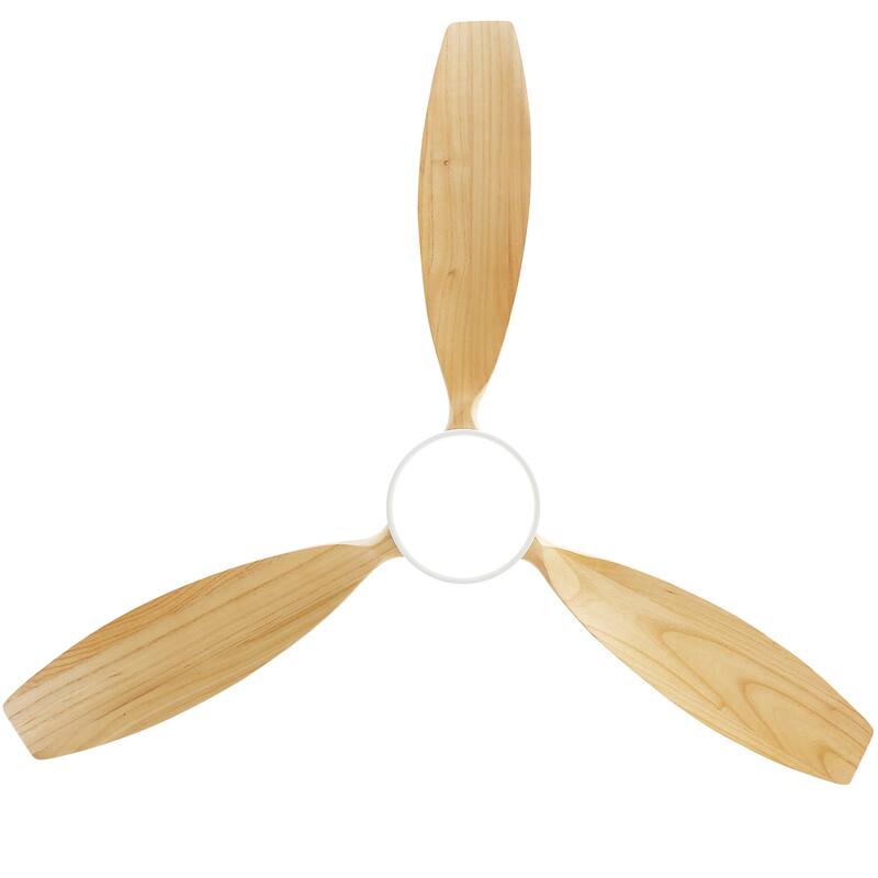 Sofucor 52" Indoor Wood Ceiling Fan Light with Remote, Integrated Light Optional