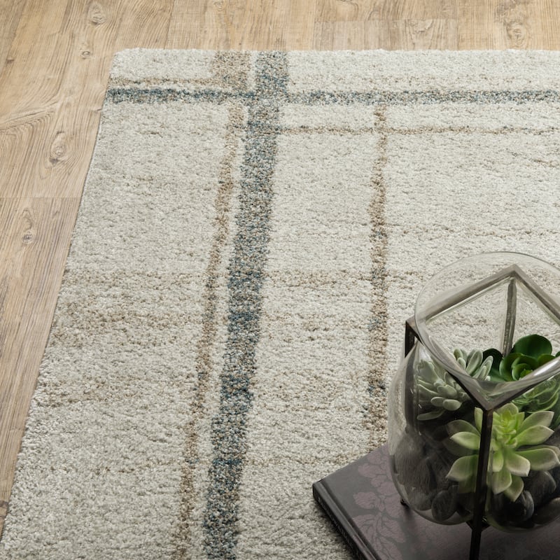 Style Haven Archer Distressed Geometric Grey/ Teal Indoor Area Rug