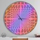 preview thumbnail 7 of 7, Designart 'Abstract Optical Illusion' Oversized Contemporary Wall CLock 36 in. wide x 36 in. high