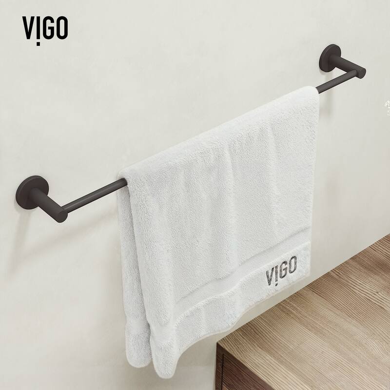 VIGO Cass 3-Piece Bathroom Hardware Accessory Set with 24 in. Towel Bar, Toilet Paper Holder, Hand Towel Holder