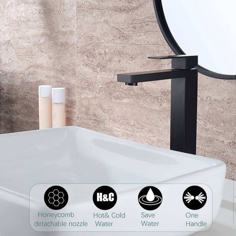 Single Handle Bathroom Sink Faucet with Sink Drain