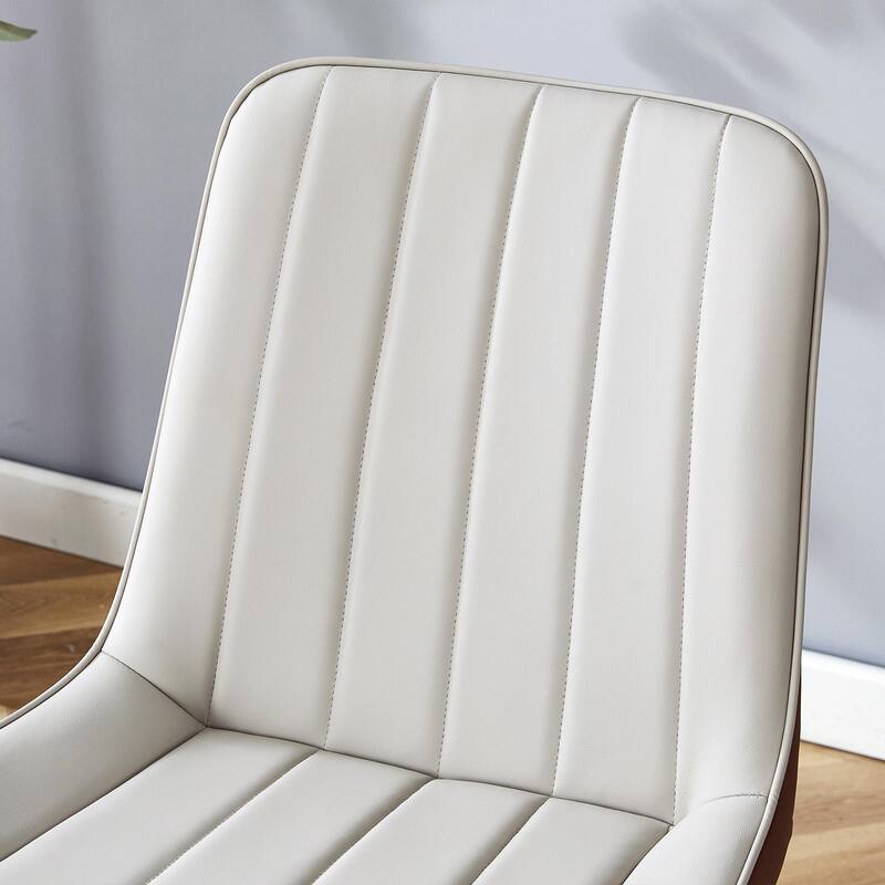 Vertical Striped Backrest Dining Chair with Metal Legs Upholstered Chair for Dining Room Dining Chair, Set of 4