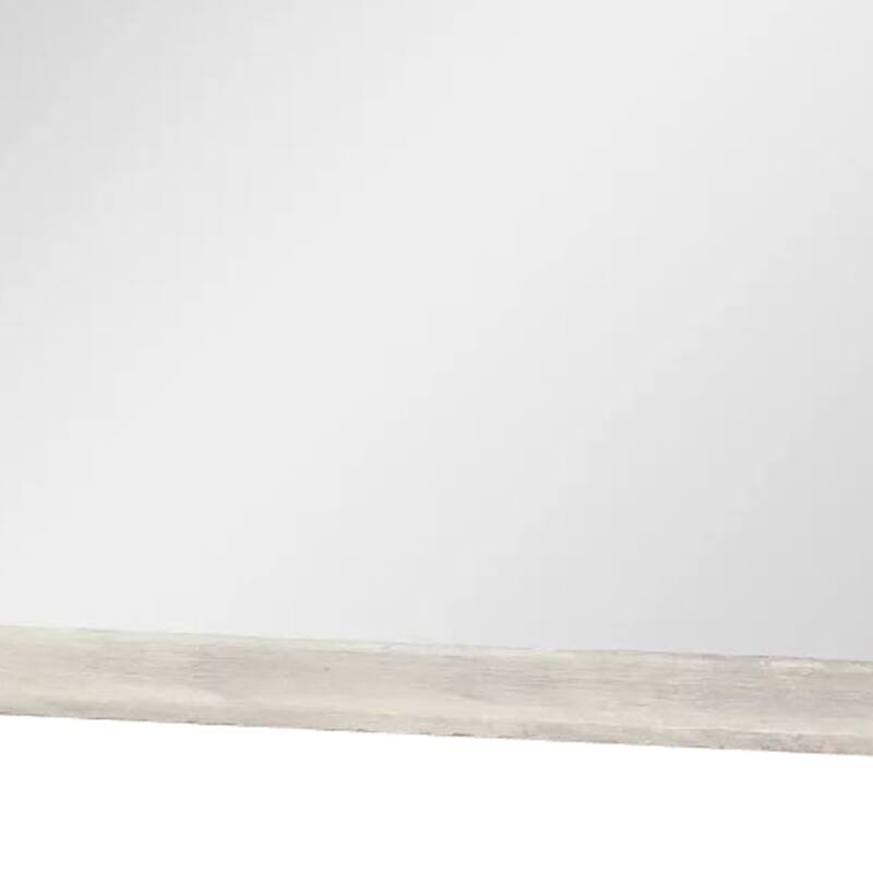 Dresser Mirror, Antique White Poplar Wood Frame, Square 40 Inch - Antique White