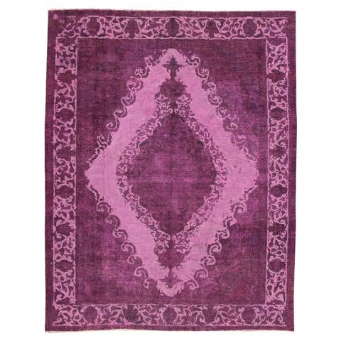 ECARPETGALLERY Hand-knotted Color Transition Purple Wool Rug - 10'0 x 12'8
