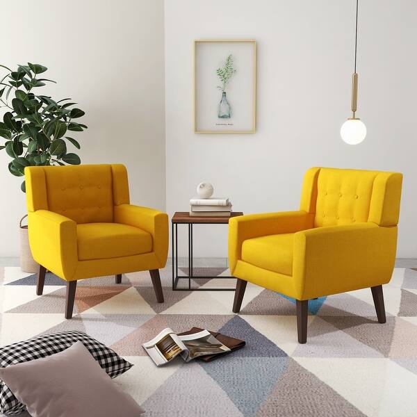 slide 1 of 61, Morden Cotton Linen Upholstered Armchair