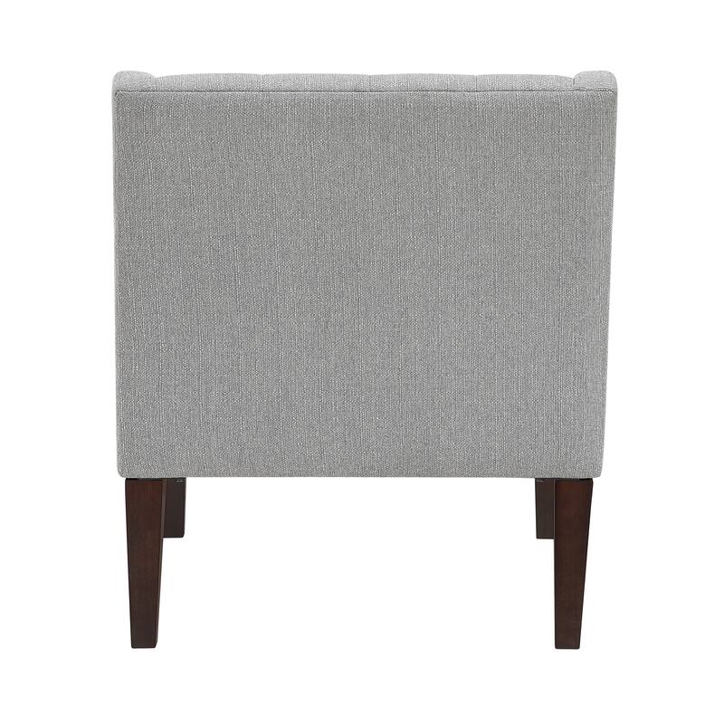 Laertes 26" Textured Fabric Accent Chair - Button-Tufted Chair Back