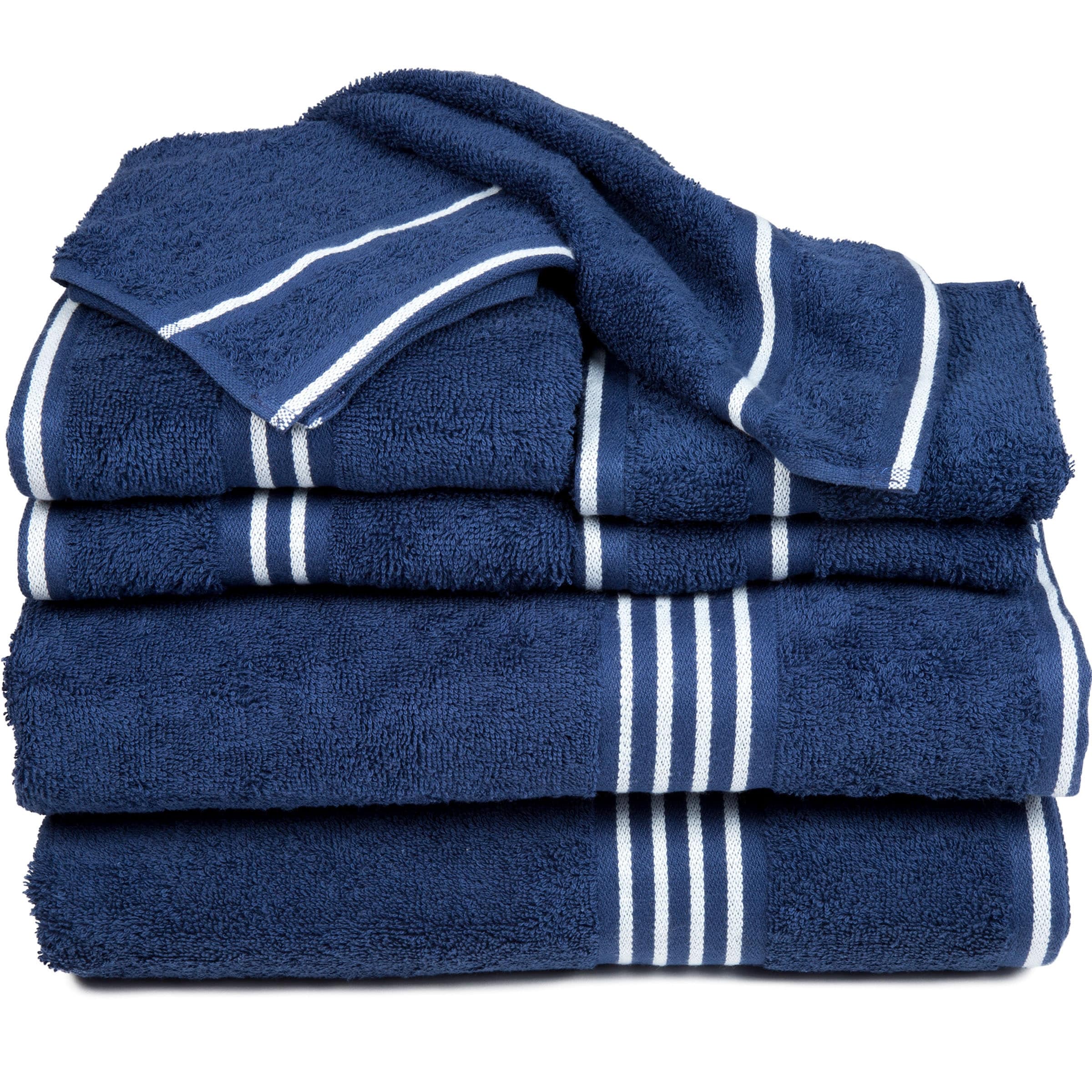 8PC Bathroom Towels Set 575GSM 100% Cotton with 2 Bath Towels, 2 Hand Cloths, 2 Wash Cloths, and 2 Fingertip Fabric