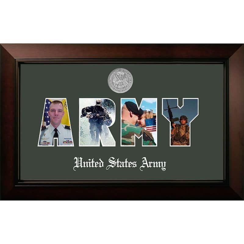 Patriot Frames Army Collage Photo Legacy Frame with Silver Medallion