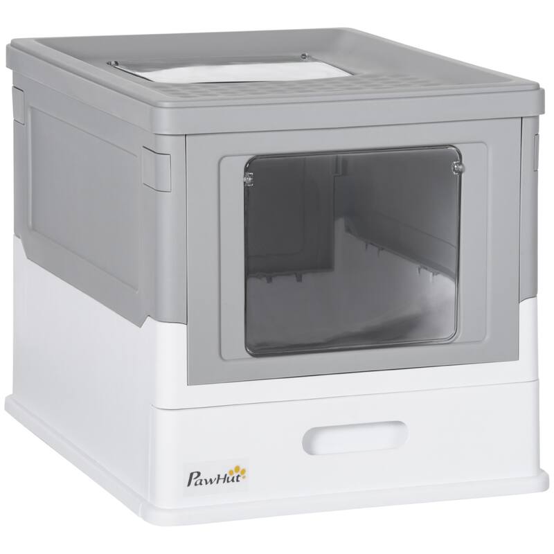 PawHut Fully Enclosed Cat Litter Box with Scoop