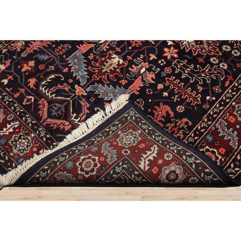 5'10''x8'6'' Hand Knotted Wool Navy Oushak Arts & Crafts Oriental Area Rug - 5' 10'' x 8' 6''