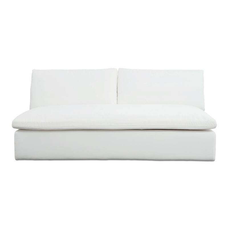 NADAAL STUDIOS Odessa, Outdoor Sofa With Weather-Resistant Performance Fabric - 74"W x40"D x35.8"H - White