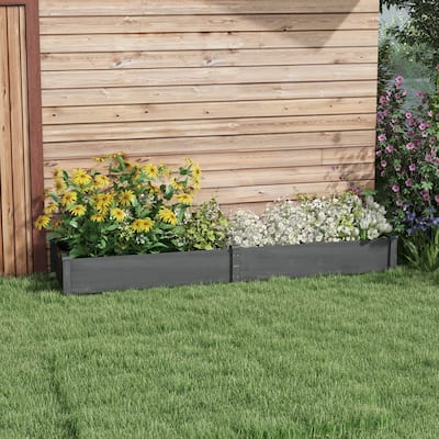 Elevated Planter Wooden Raised Garden Bed Kit with 2 Boxes