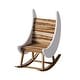 preview thumbnail 15 of 17, Milk Street Crescent Moon Rocker Acacia/Snow